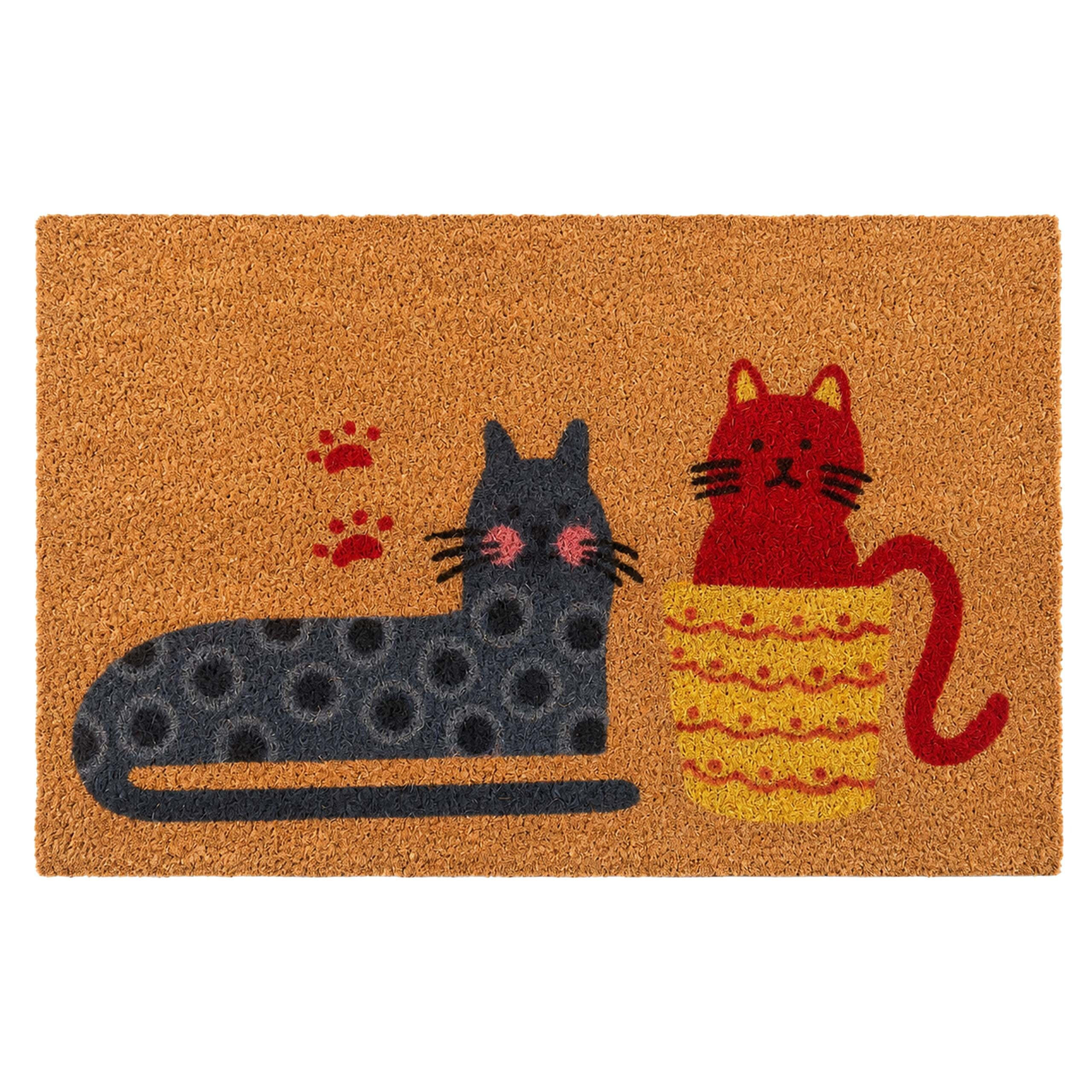 Relaxdays ROHOŽKA Přírodní kokos zvířecí motiv protiskluzová 60x40 cm