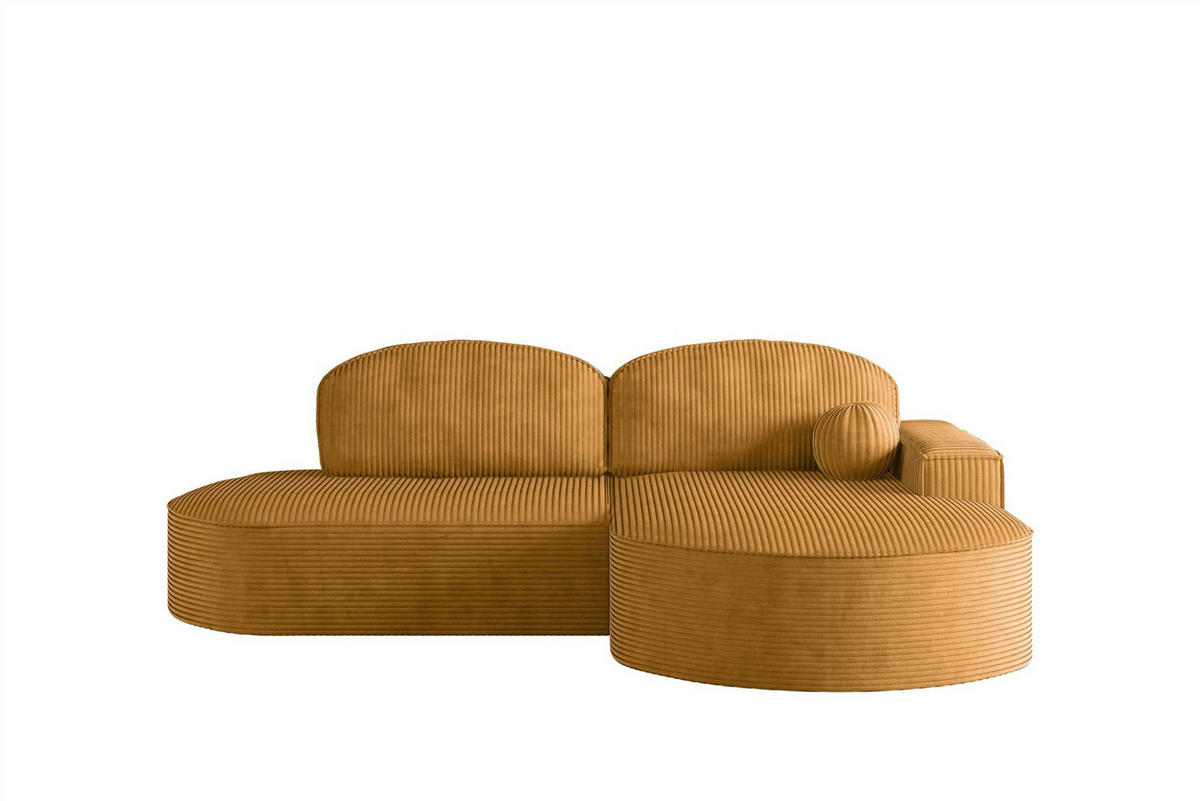ECKSOFA Girona Mit Schlaffunktion - Gelb, Holzwerkstoff/Textil (278/179cm) - Fun Möbel