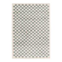 TEPPICH kariert langflorig weich voluminös grün - Grün, Textil (120/170cm) - AFK Living
