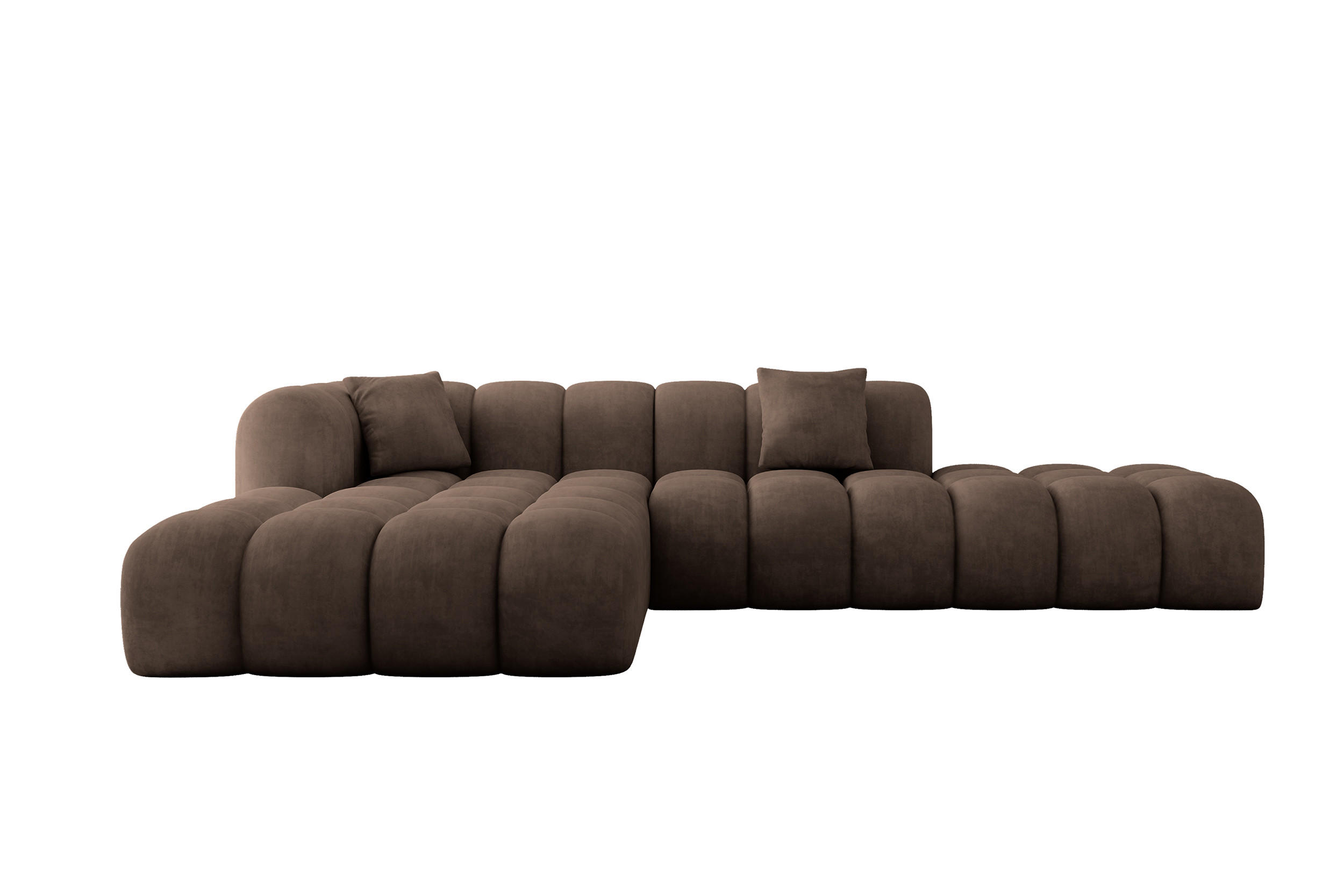 ECKSOFA Ottomane Links OLEA-L2 - 289x176x71 cm Braun - Schwarz/Braun, Holzwerkstoff/Kunststoff (289/176cm) - ALTDECOR