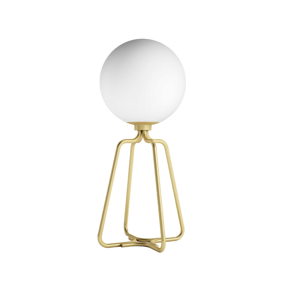 TISCHLAMPE Stahl Weiß , Gold - Goldfarben/Weiß, Metall (17/17/36cm) - ANGEL CERDA