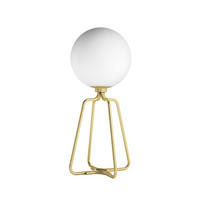 TISCHLAMPE Stahl Weiß , Gold - Goldfarben/Weiß, Metall (17/17/36cm) - ANGEL CERDA
