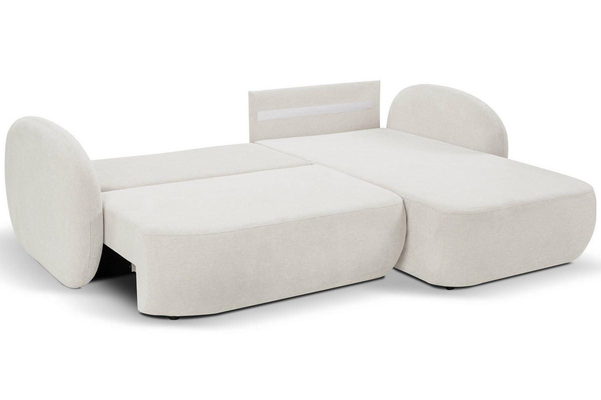 ECKSOFA Olena - Weiß (Aragon 01) - Weiß, Holzwerkstoff (248/174cm)