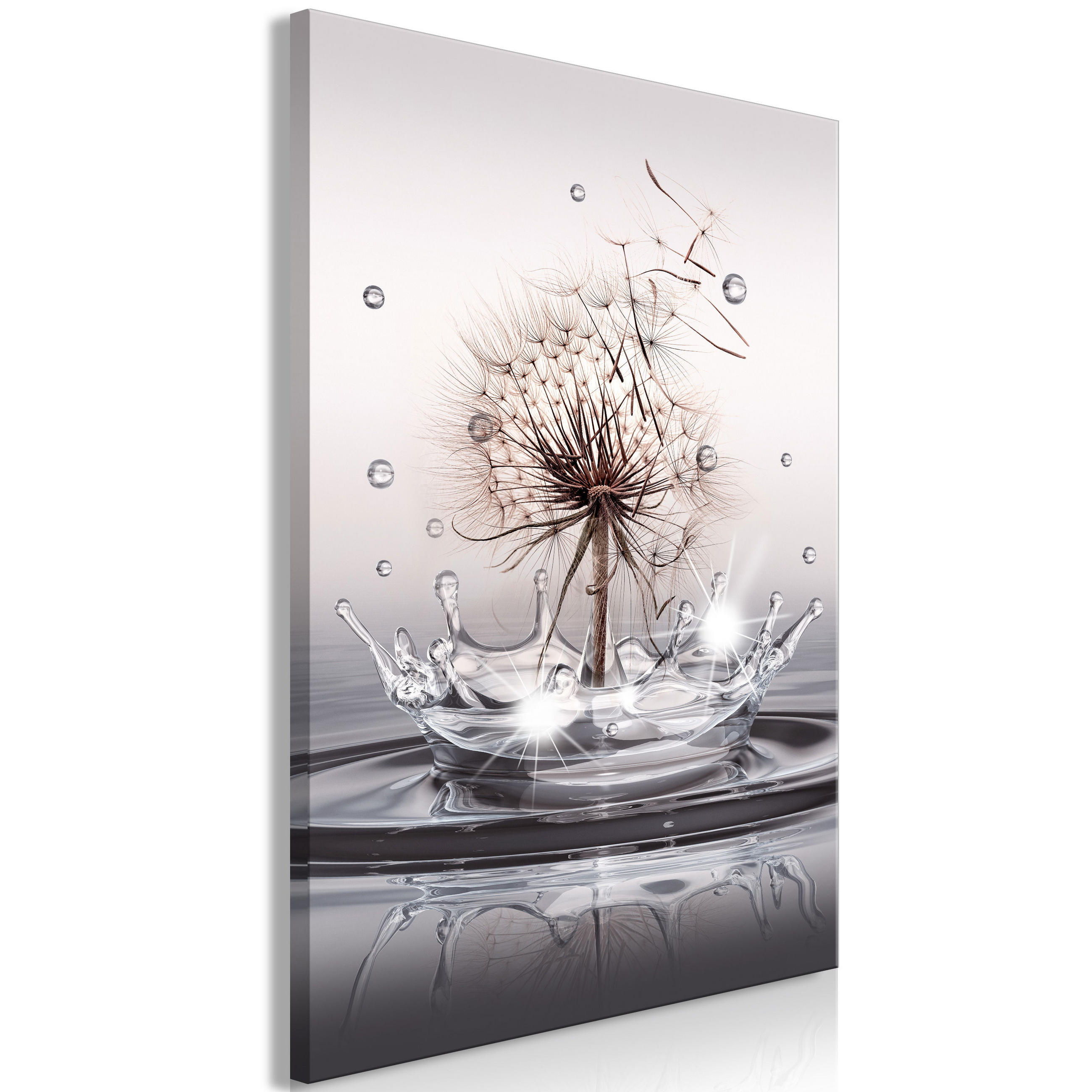 KUNSTDRUCK Grau 40/60 cm - Braun/Grau, Textil (40/60cm) - KUNSTLOFT