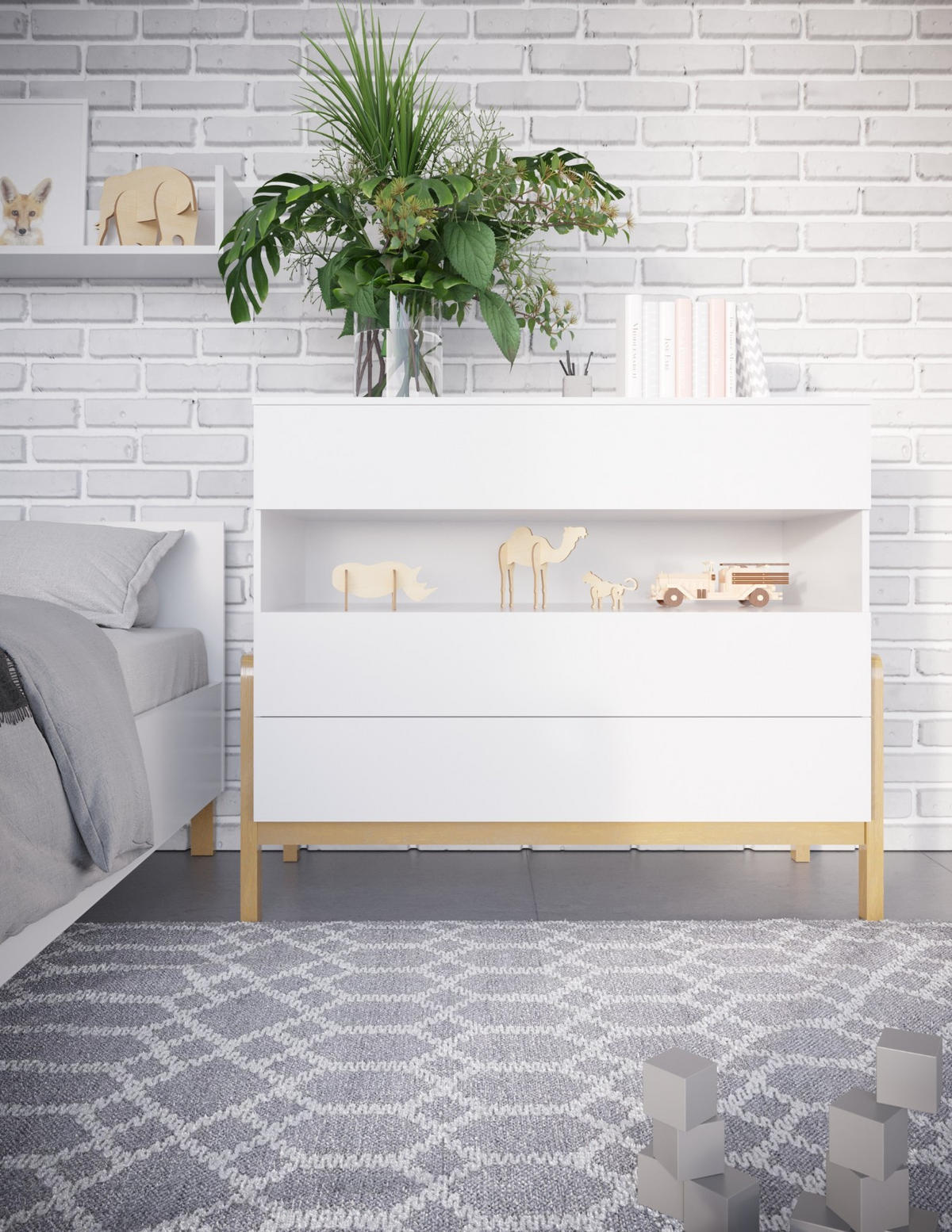 KOMMODE VICTOR Weiß 94/90/45 - Weiß, Holzwerkstoff (94/90/45cm) - RAUMHIRSCH FURNITURE