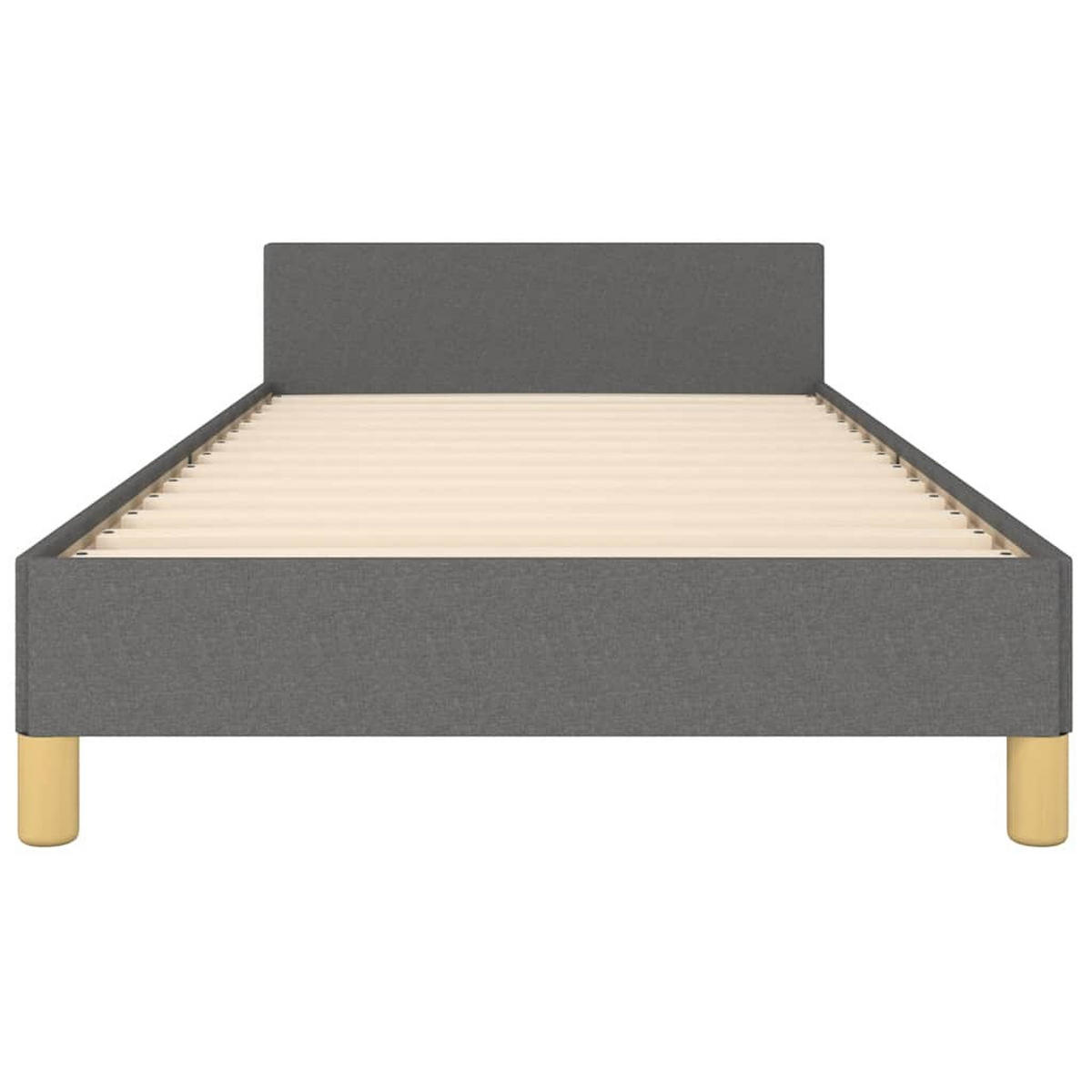BETTGESTELL Ohne Matratze Dunkelgrau 100/200 Cm Stoff - Grau, Textil (100/200cm) - vidaXL