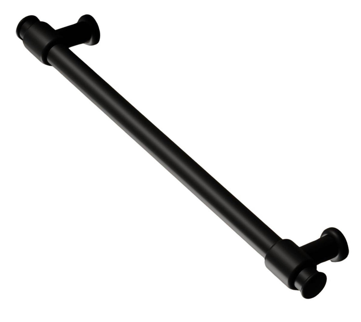 MÖBELGRIFF BA 192mm, Küchengriff Schwarz matt, Schrankgriff modern - Schwarz, Metall (1.2/3/22.2cm)