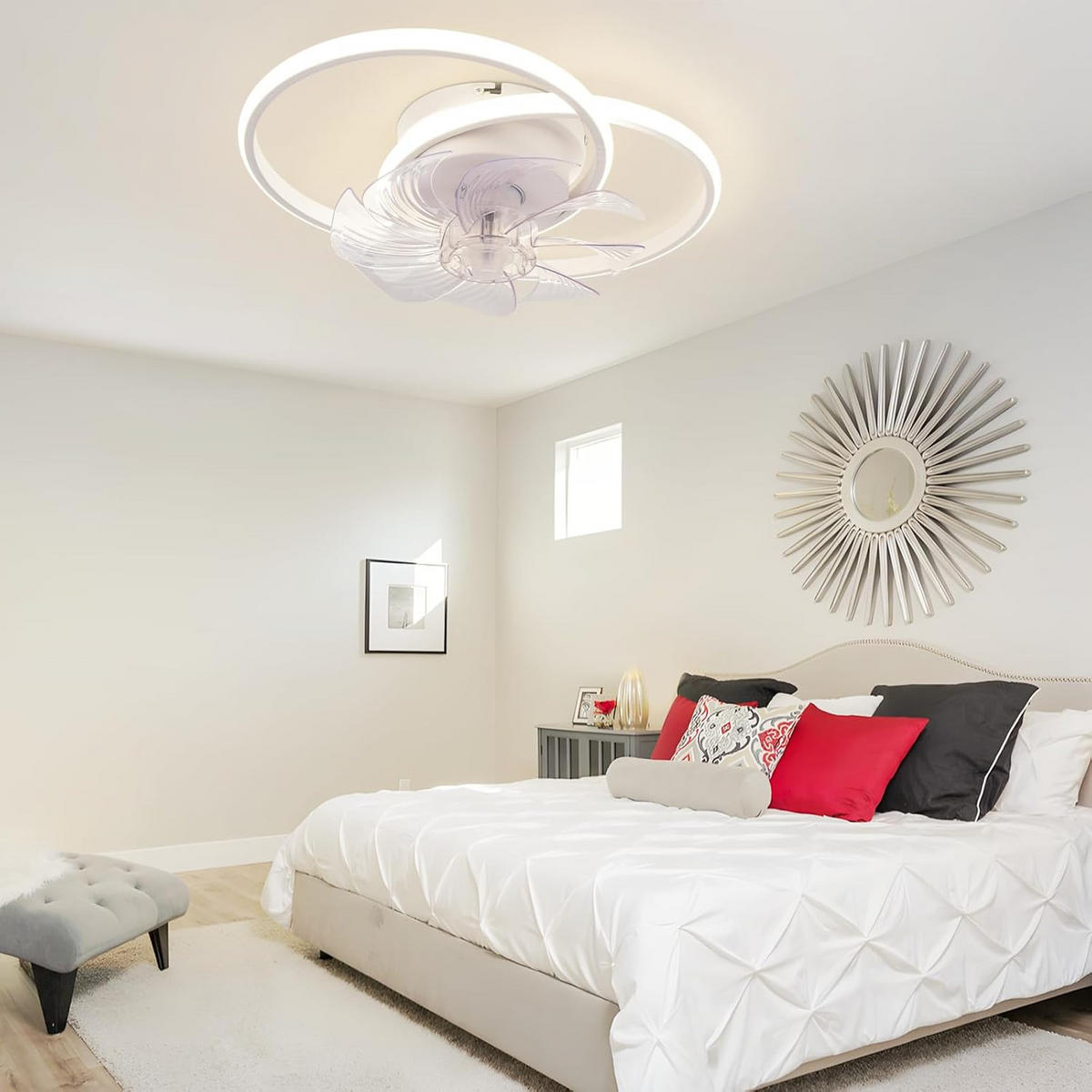 LED-DECKENLEUCHTE Yondis 33/33/16.5 cm - Weiß, Metall (33/33/16.5cm) - ZMH