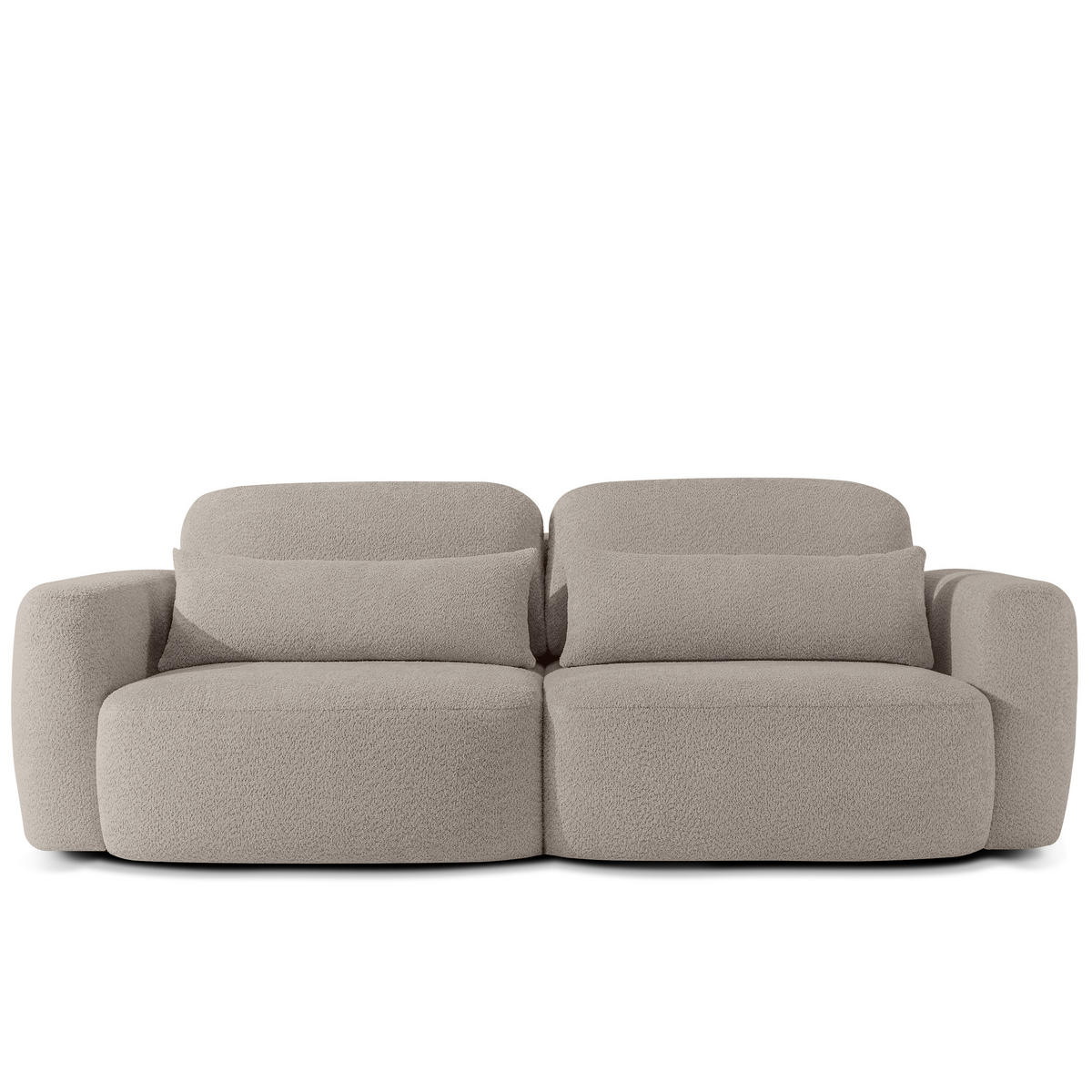 SITZGARNITUR ELOSA - Grau, Holz/Textil (245/85/115cm) - KONSIMO®