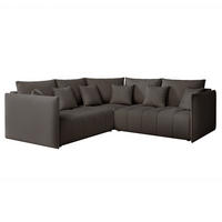 ECKSOFA OLIMPIA mit Schlaffunktion und Bettkasten Dunkelbraun - Dunkelbraun, Holzwerkstoff/Kunststoff (235/230cm) - Idohome