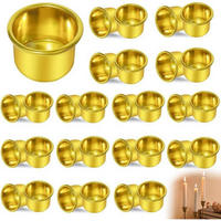 KERZENHALTER Set 36 Stück Gold - Goldfarben, Metall (2.2/1.9/2.2cm)
