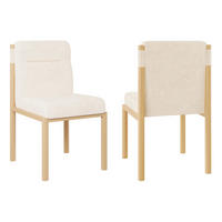 ESSZIMMERSTUHL 2er-Set Sherpa Beige Gestell in Eichenholz-Optik - Beige, Holz (52/80.5/46cm) - Meubliv