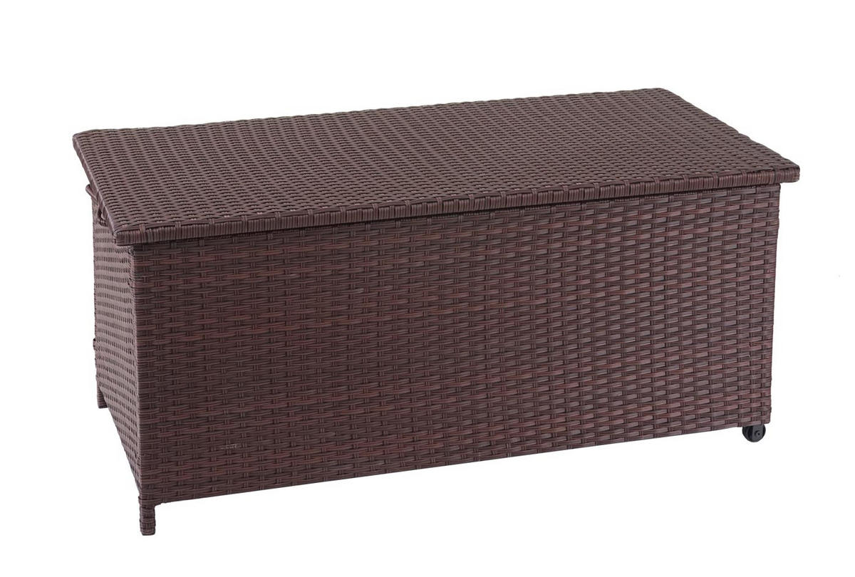 KISSENBOX aus Poly-Rattan HxBxT 51x100x50cm Premium braun 170L - Braun, Kunststoff (100/51/50cm) - PROREGAL