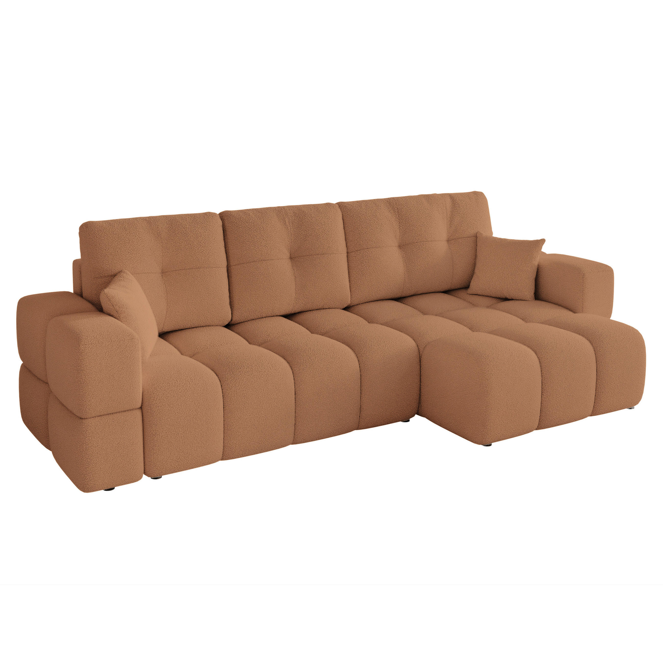 ECKSOFA BUENO mit Schlaffunktion und Bettkasten Orange - Orange, Holzwerkstoff/Kunststoff (280/148cm) - Idohome