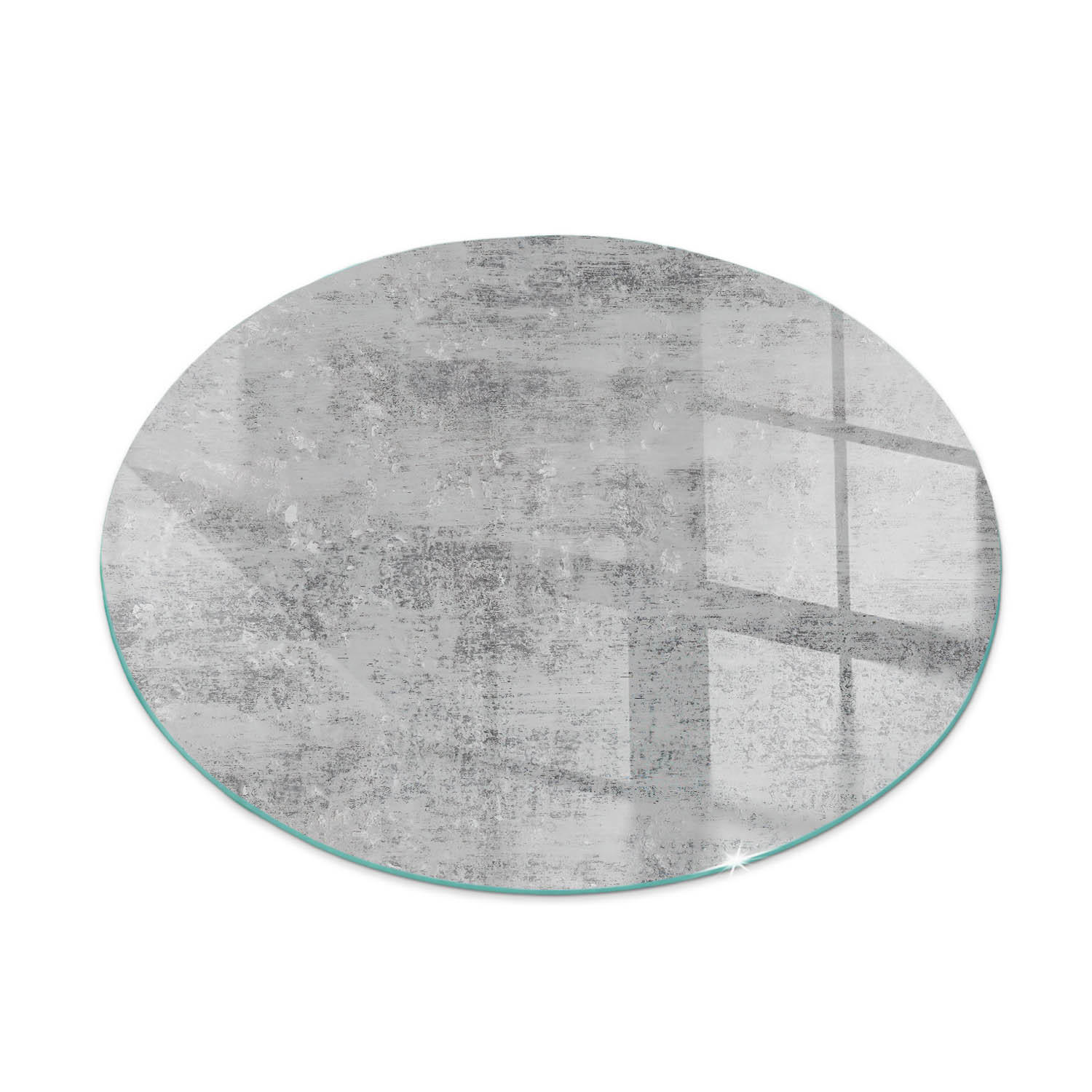 GLASPLATTE für Kamin Ø 60 cm Grau - Grau, Glas (60/60/0.4cm) - ArtPrintCave