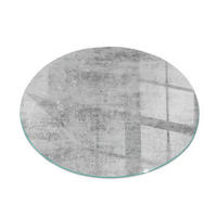 GLASPLATTE für Kamin Ø 60 cm Grau - Grau, Glas (60/60/0.4cm) - ArtPrintCave