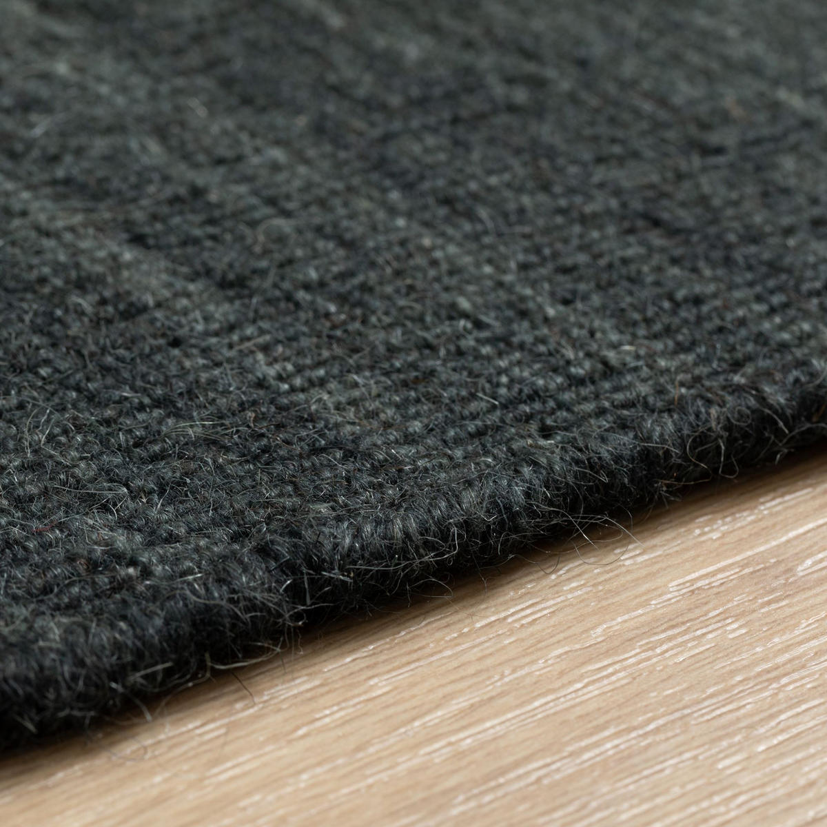 HANDWEBTEPPICH 60/120 cm Delhi - Anthrazit, Naturmaterialien (60/120cm) - Steffensmeier