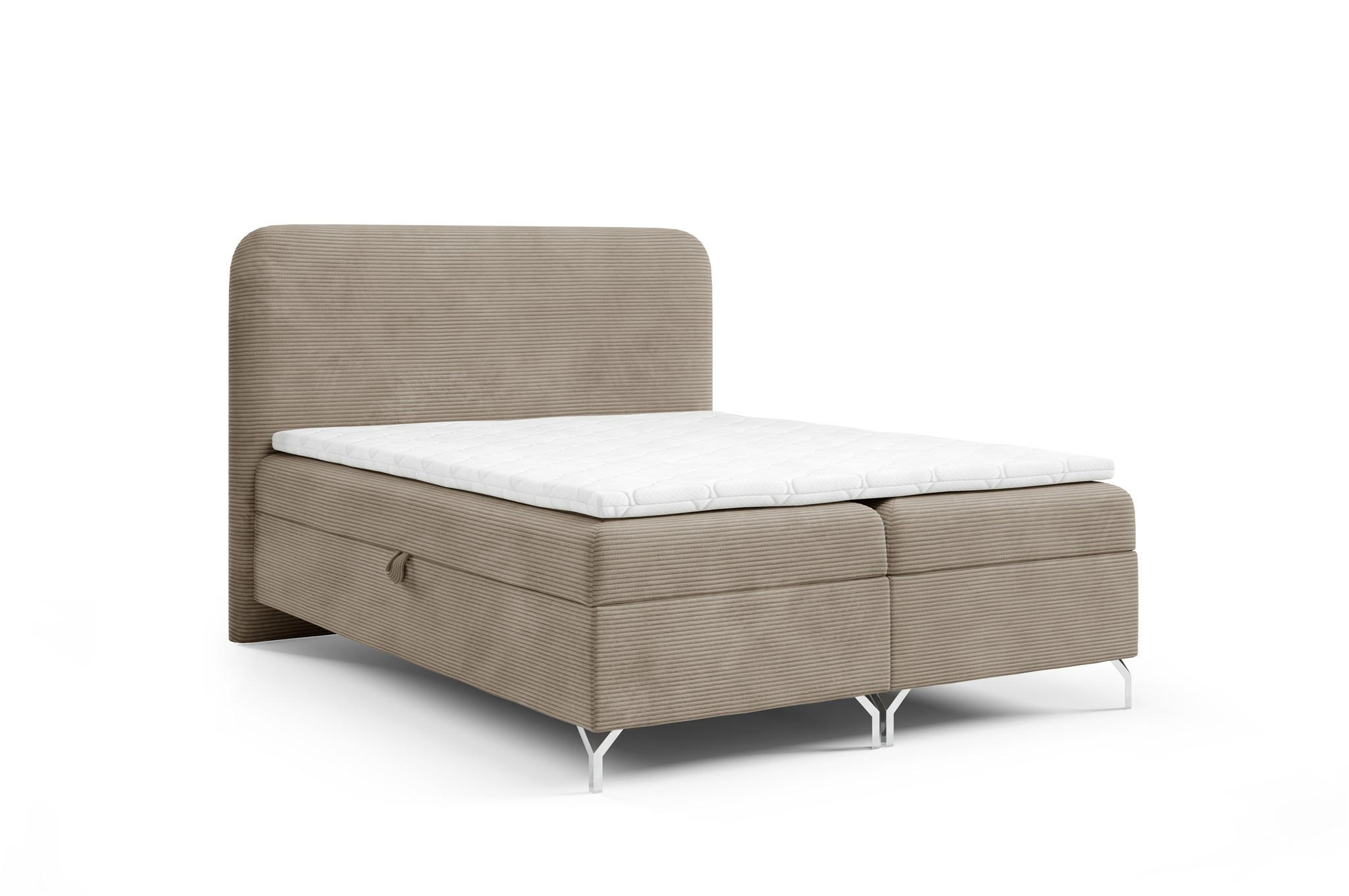 BOXBETT Emilio - Beige, Holzwerkstoff/Textil (140/200cm) - Fun Möbel