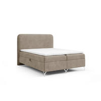 BOXBETT Emilio - Beige, Holzwerkstoff/Textil (140/200cm) - Fun Möbel