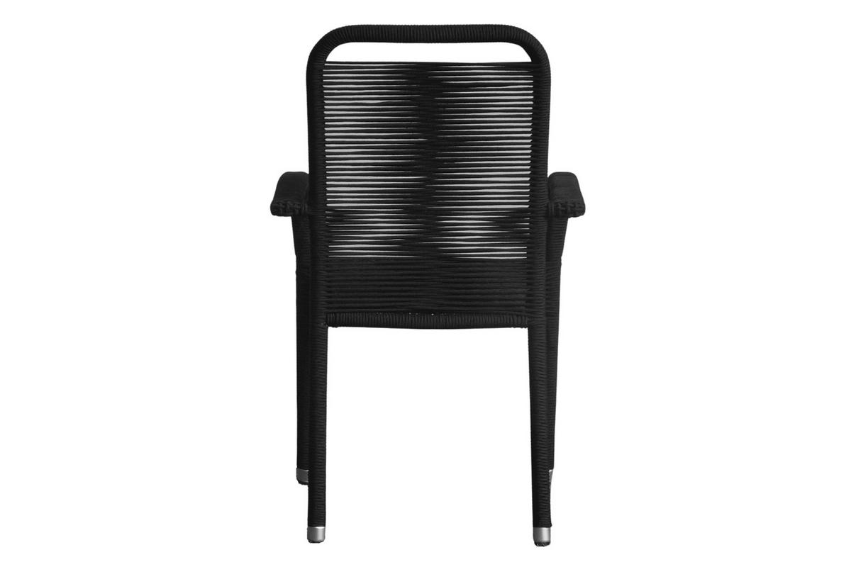 STAPELSTUHL Aires, Metall-Rope, Schwarz - Schwarz, Metall (56/94/64cm) - dasmöbelwerk