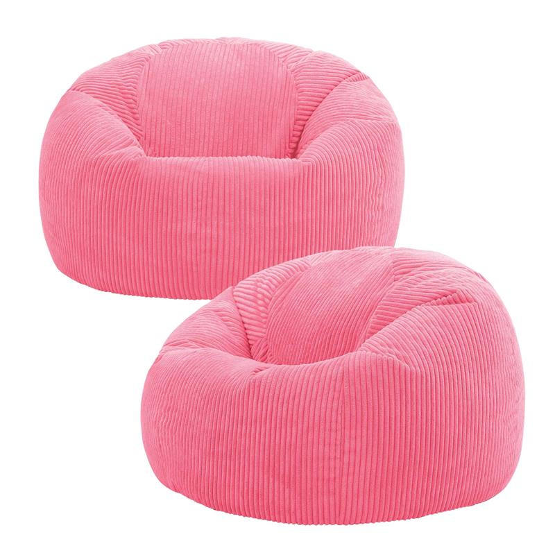 SITZSACK Klassisch Sessel aus Cord 2-tlg. - Koralle, Textil (85/50/85cm) - icon
