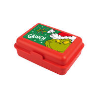 BROTDOSE The Grinch Rot 17,5 x 12,8 x 6,9 cm - Rot, Kunststoff (17.5/6.9/12.8cm) - United Labels