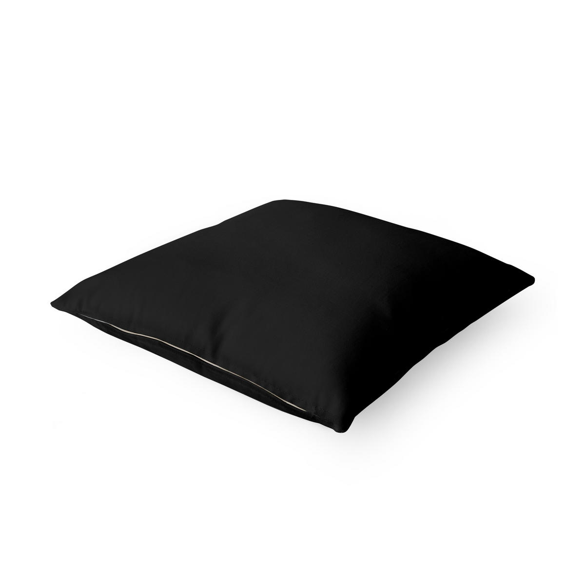 DEKOKISSEN Tiefschwarz 50/50 cm - Schwarz, Textil (50/50/10cm) - Bilderwelten