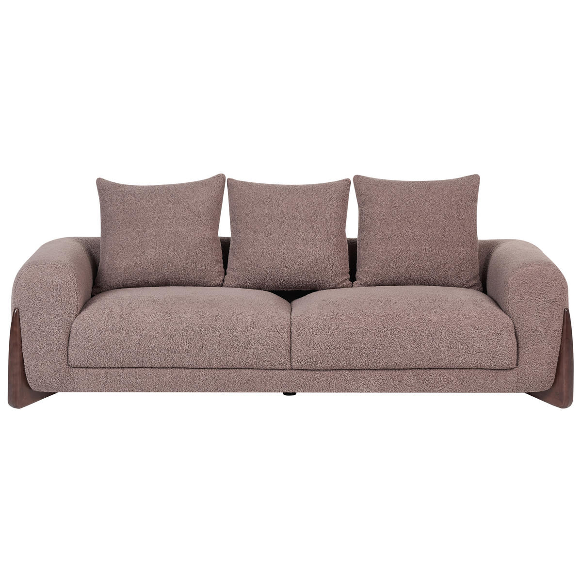 3-SITZER-SOFA Bouclé Braun Vinliden - Braun, Textil (180/62/87cm) - Beliani