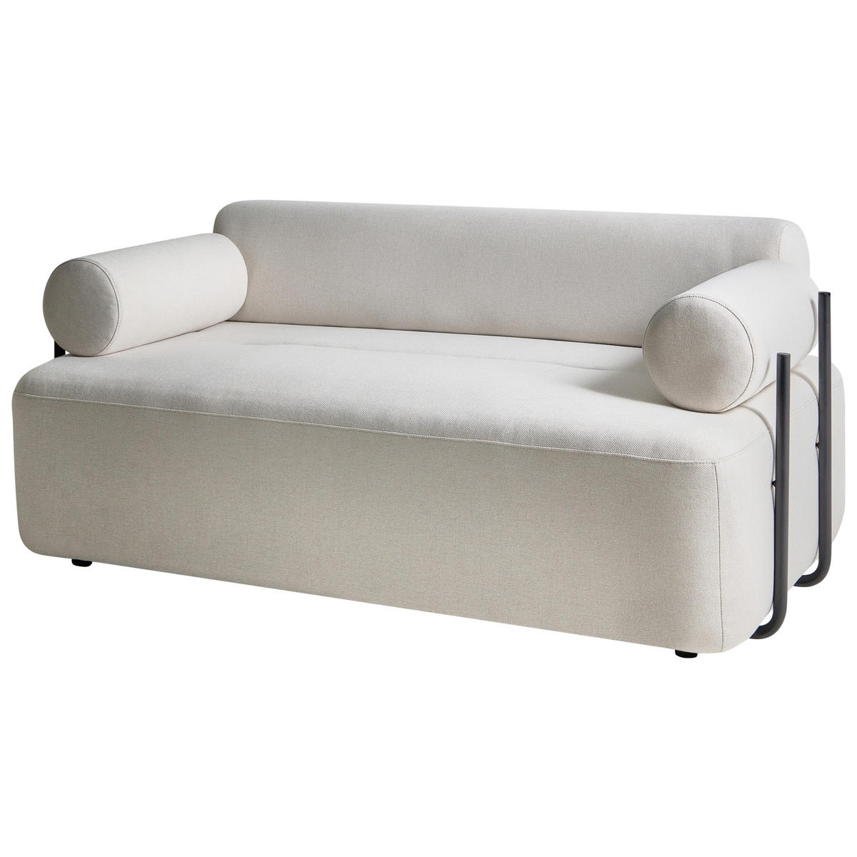 2-SITZER-SOFA Stoff Cremeweiß Elva - Creme, Textil (170/74/100cm) - Beliani