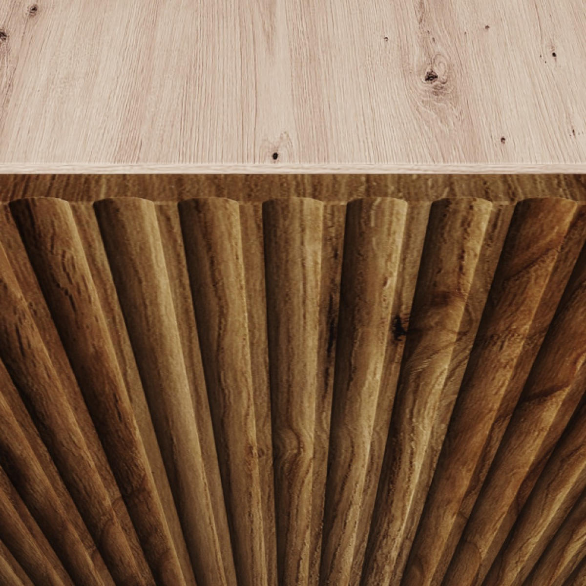 TV-SCHRANK Artisan Katania Ryflowany - Braun, Holzwerkstoff (200/53/41cm) - Sepro Meble