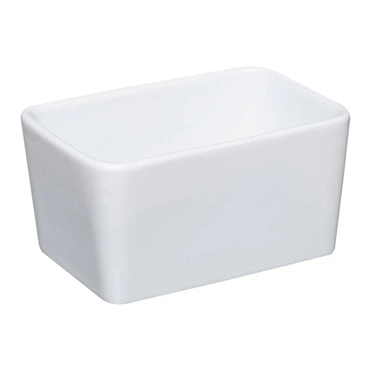 BUTTERDOSE aus Keramik mit Messer und Bambusdeckel Weiß 13,5/9,3/9 cm - Weiß, Keramik (9.3/9/13.5cm) - 5five Simply Smart