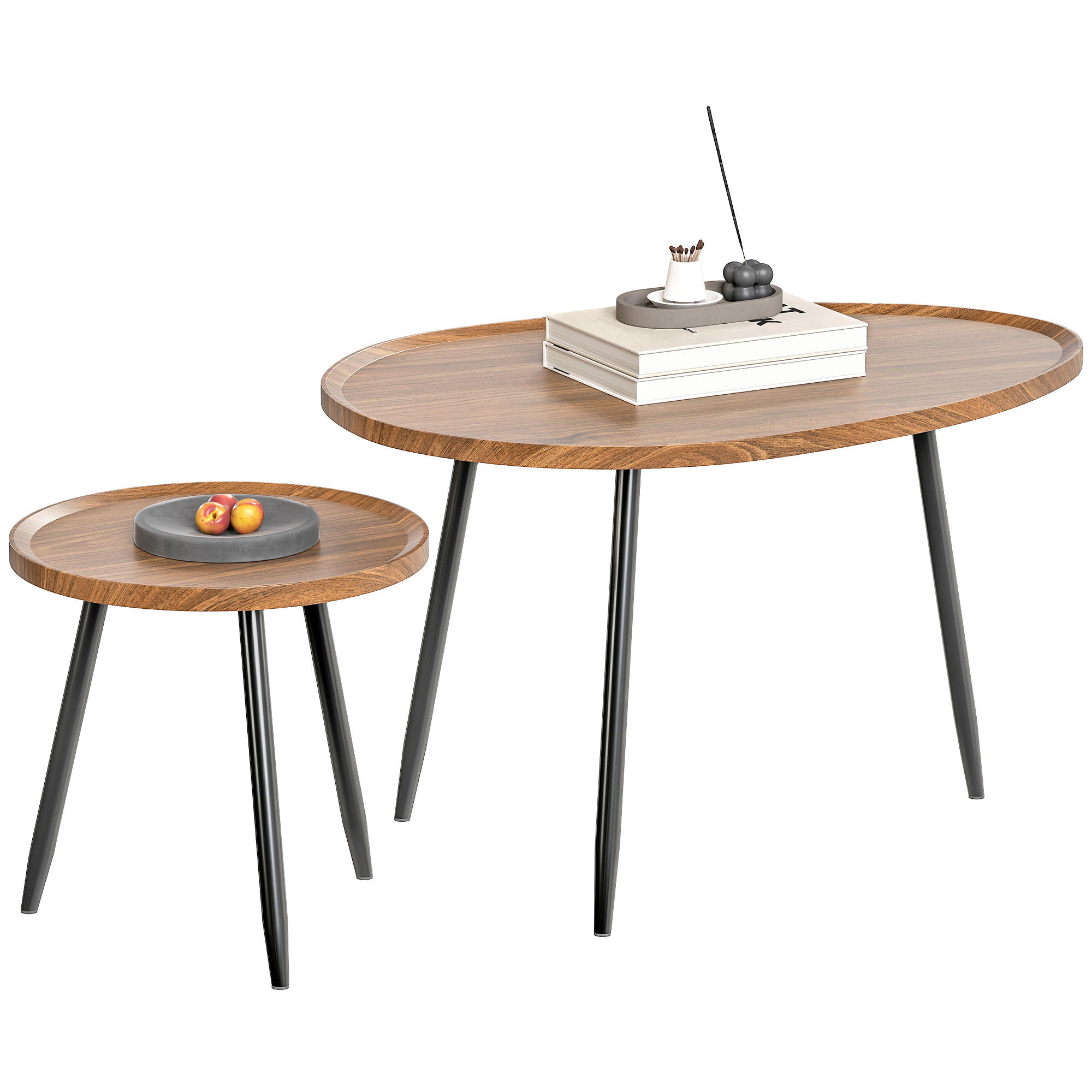 COUCHTISCH Schwarz 1 Stück - Schwarz, Metall (80/55/49cm) - GiPP