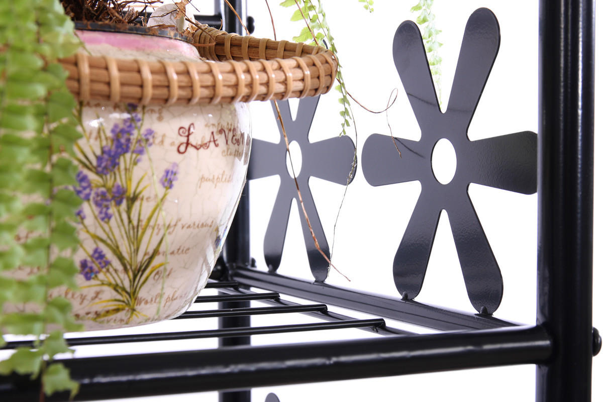 REGAL Metall 70x60x30cm 3 Böden Höhe 70cm - Schwarz, Metall (60/70/30cm) - BERLINLODGE