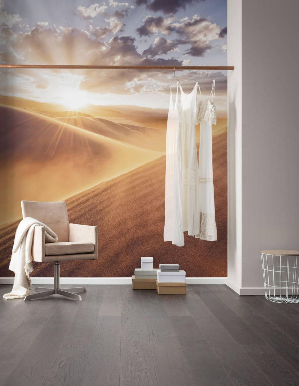 FOTOTAPETE Wüstenlandschaft 400 x 250 cm - Beige, Papier (400/250cm) - Sanders & Sanders