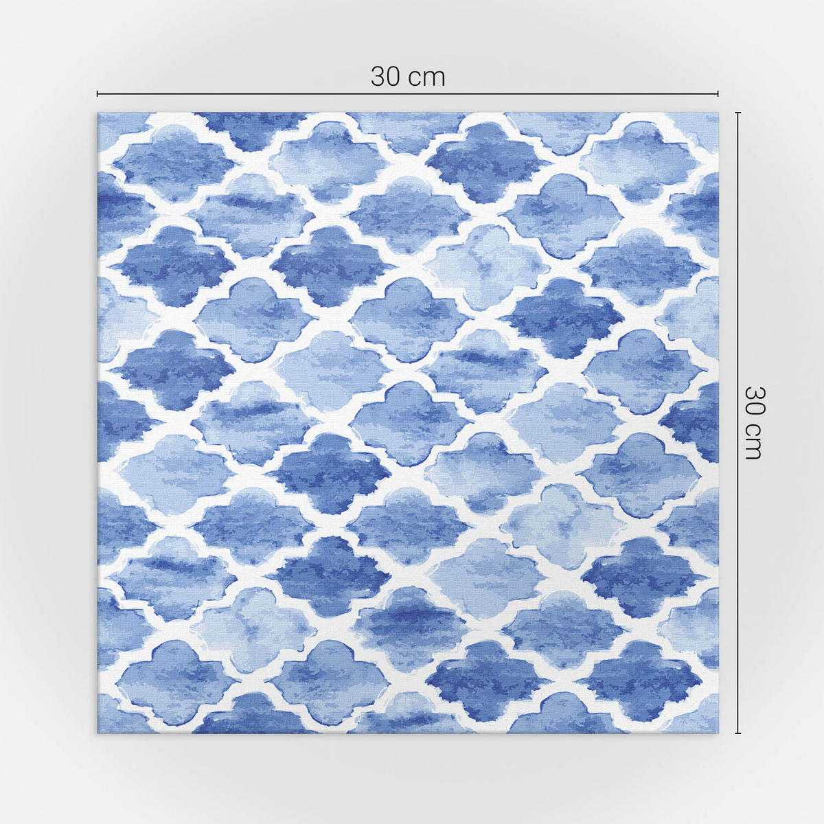 WANDPANEEL 9 Stück 30x30 cm selbstklebend Zanthor - Blau, Kunststoff (30/1.6/30cm) - Wallfluent