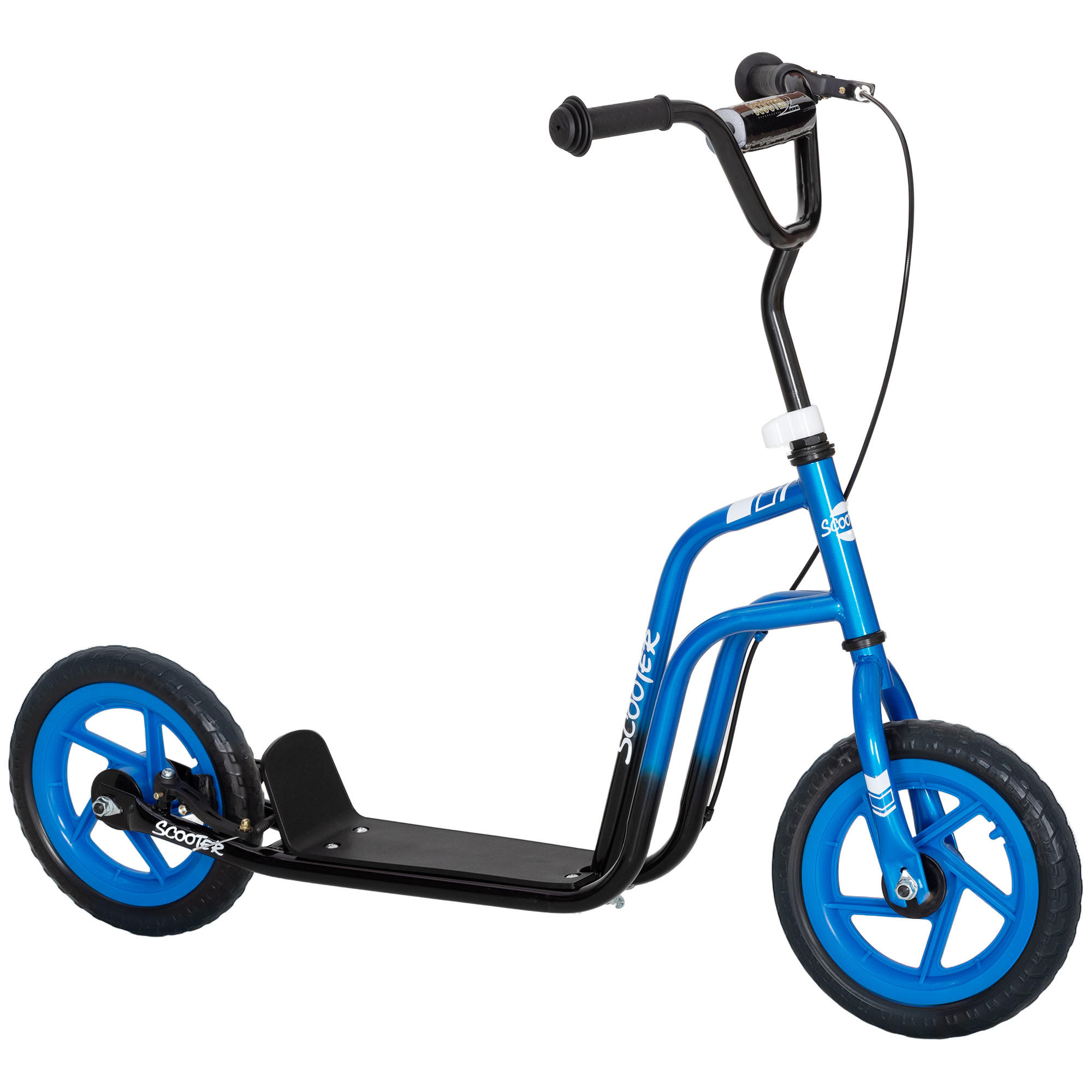 ROLLER Kinder Tretroller Kickscooter mit verstellbarem Lenker 12 Zoll Räder Blau - Blau, Kunststoff (115/50/88cm) - AIYAPLAY