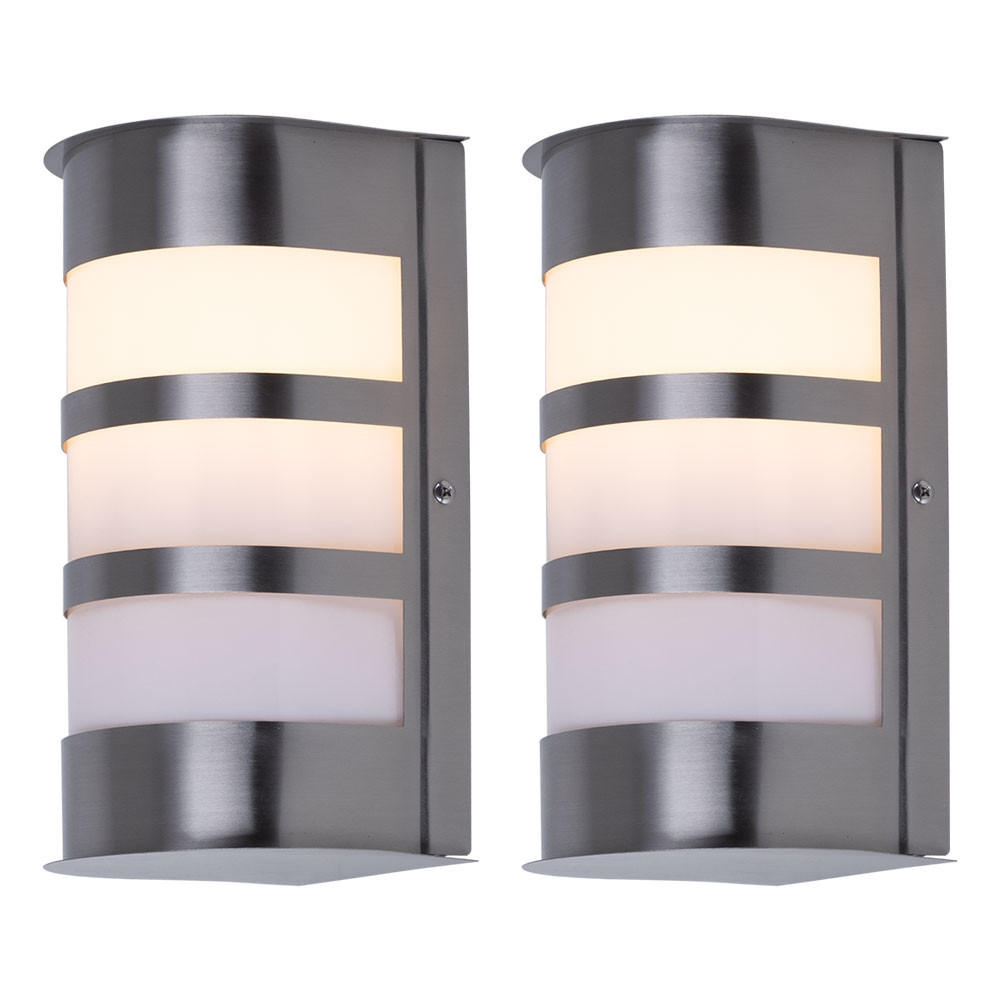 LED AUSSENWANDLEUCHTE VARBERG Silber - Silberfarben, Metall (13/23/13cm)