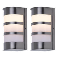 LED AUSSENWANDLEUCHTE VARBERG Silber - Silberfarben, Metall (13/23/13cm)