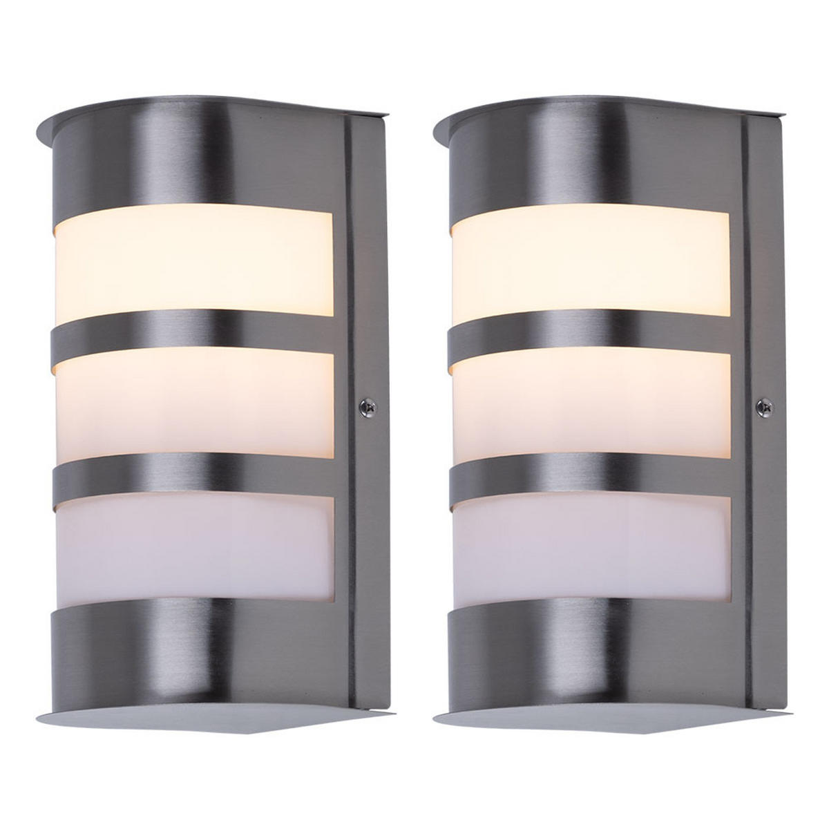 LED AUSSENWANDLEUCHTE VARBERG Silber - Silberfarben, Metall (13/23/13cm)