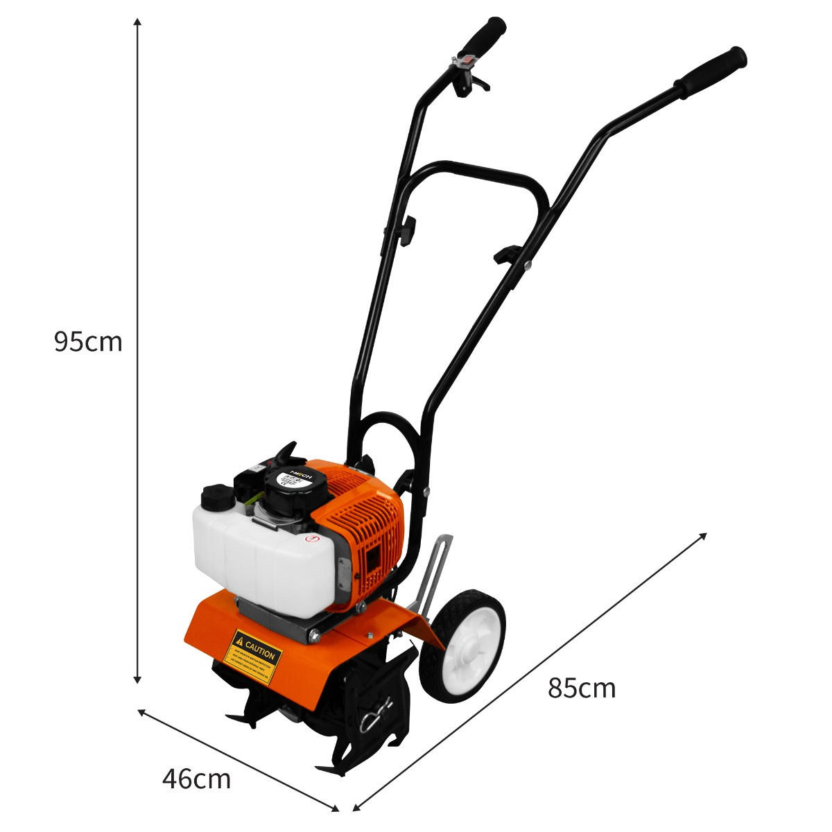 MOTORHACKE GARTENFRÄSE - Orange, Metall (85/95/46cm) - T-Mech