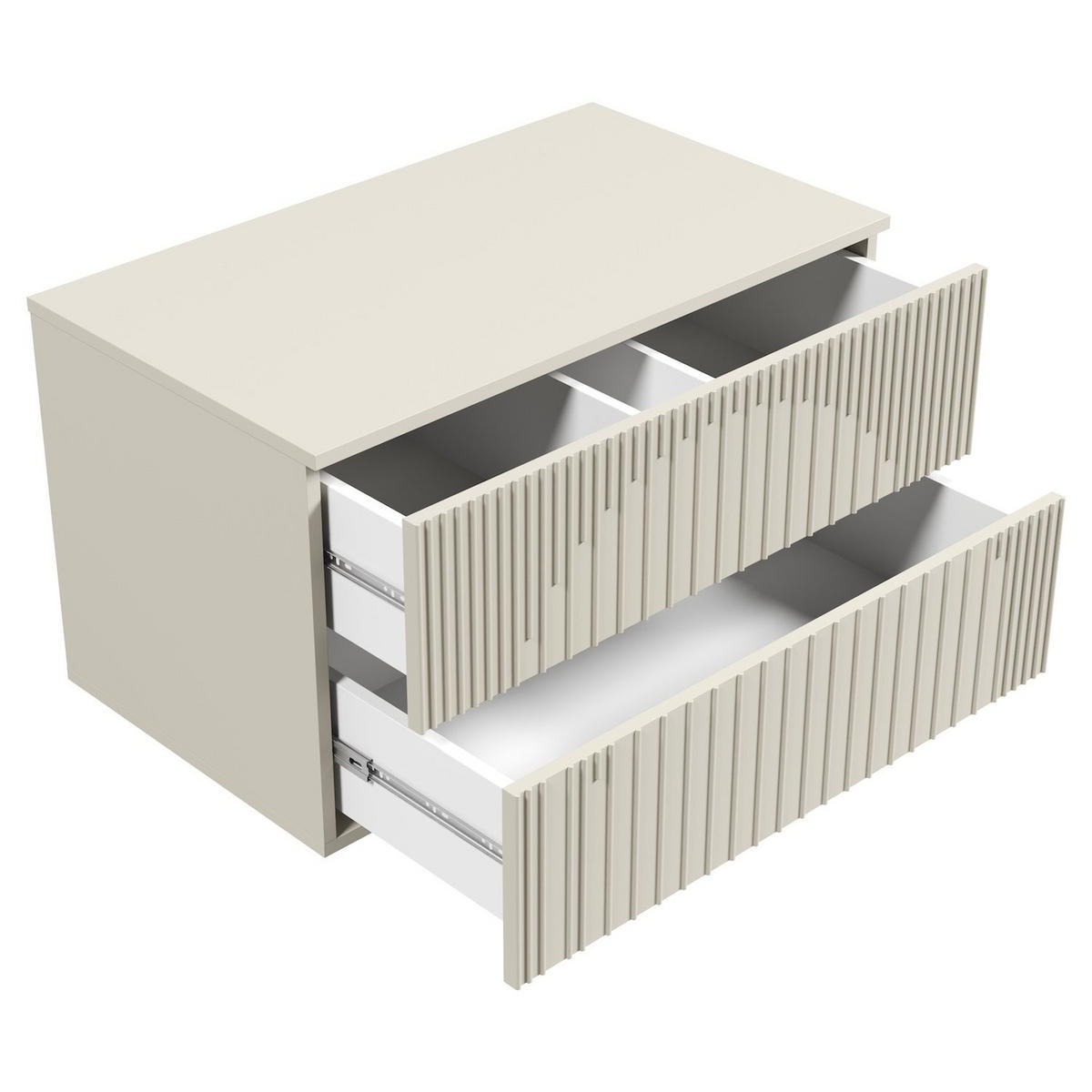 WASCHBECKENUNTERSCHRANK Ancon 2 Schubladen Cashmere - 80 x 46 x 46 cm - Kaschmir, Holz (80/46/46cm) - Badplaats