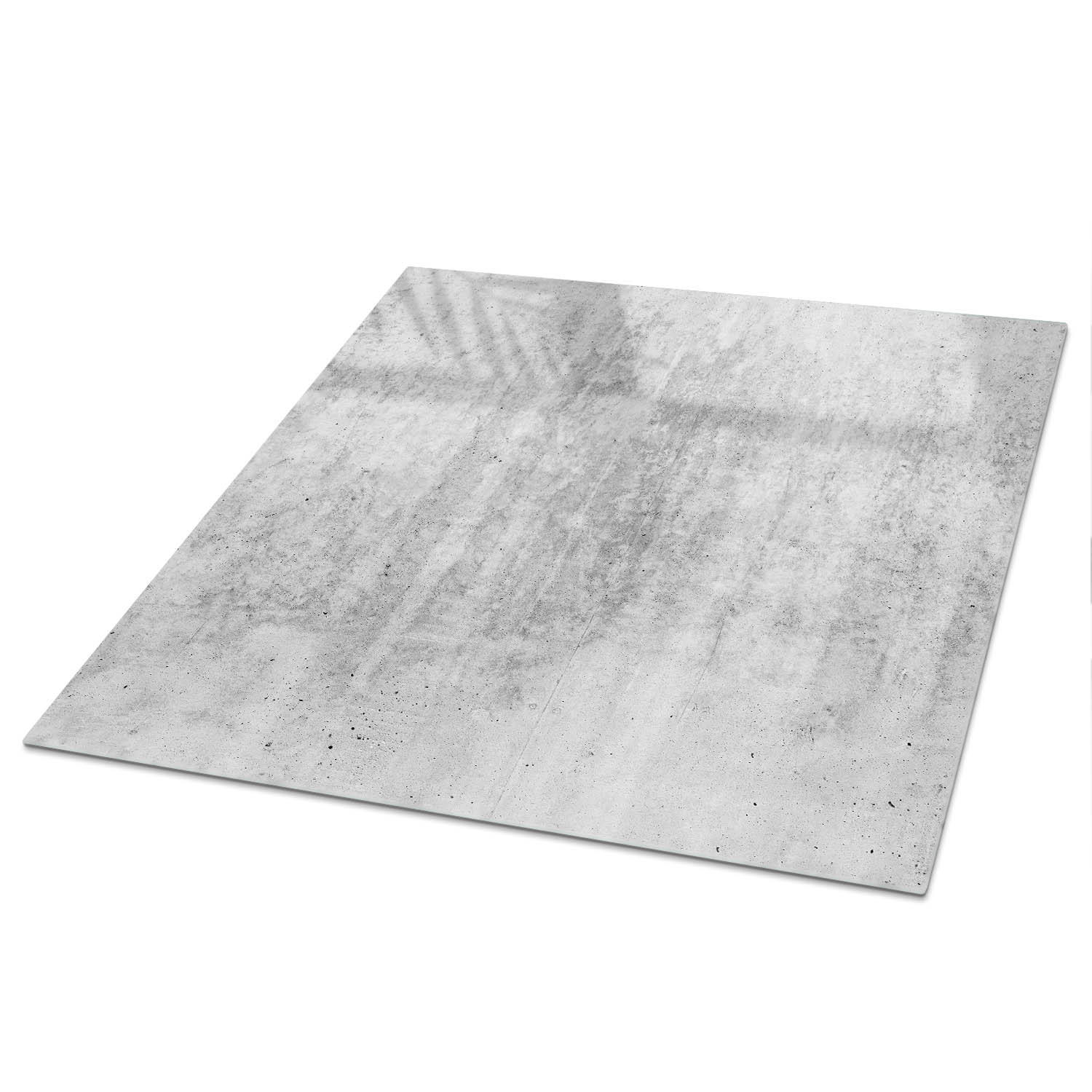 TISCHPLATTE 100x60 cm – Industriebeton - Weiß, Glas (0.4/100/60cm) - Wallfluent