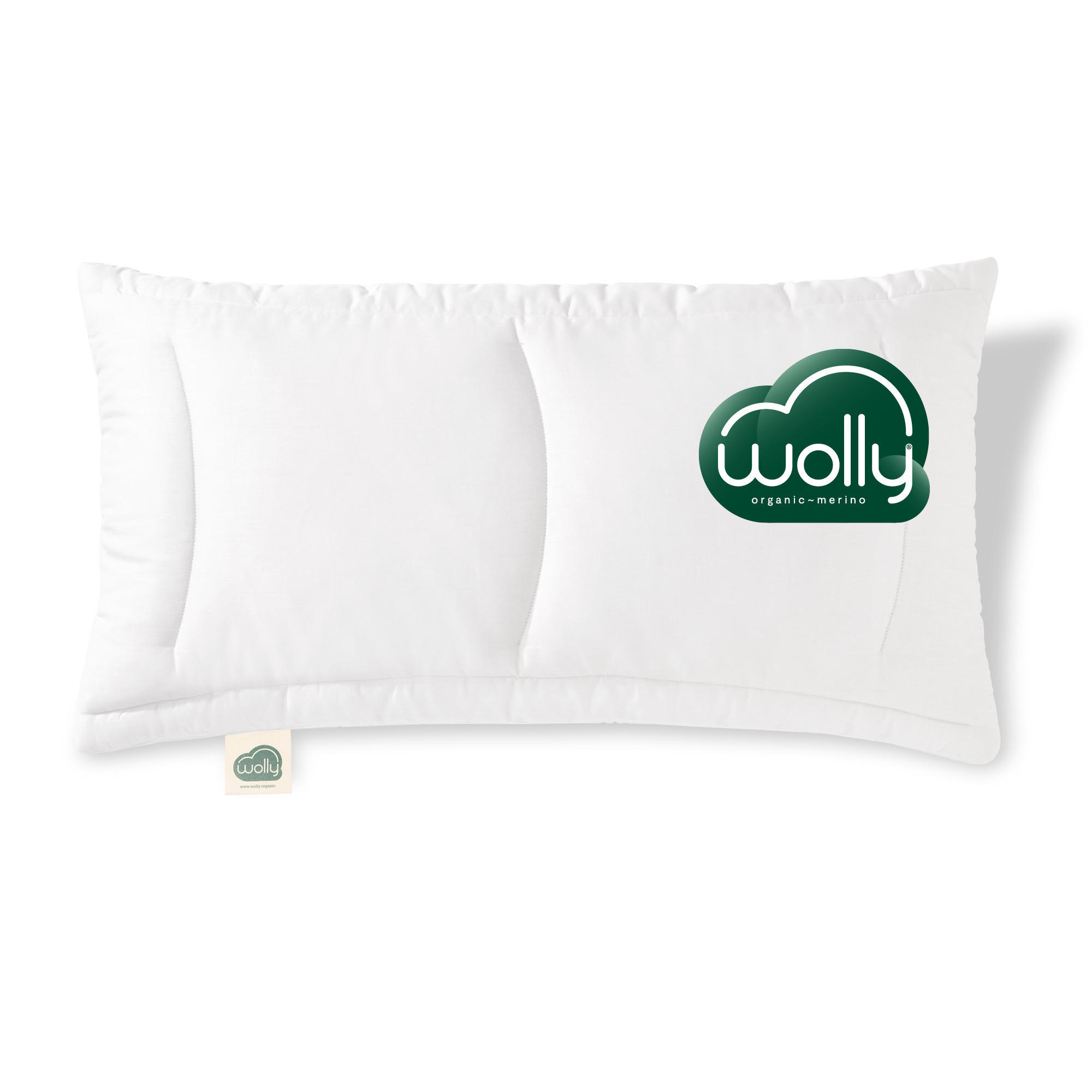 KOPFKISSEN MERINOWOLLE Schurwolle medium - Weiß, Naturmaterialien/Textil (40/80cm) - wolly