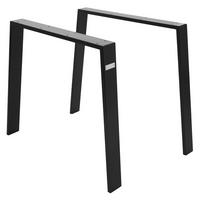 TISCHBEINE 2er Set Loft 90 x 72 cm Schwarz matt - Schwarz, Metall (72/8/90cm) - ML-DESIGN
