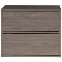 NACHTTISCH hängend Framme Walnuss Holzoptik mit 2 Schubladen, 50 cm - Dunkelbraun, Holzwerkstoff (50/40/36cm) - Selsey