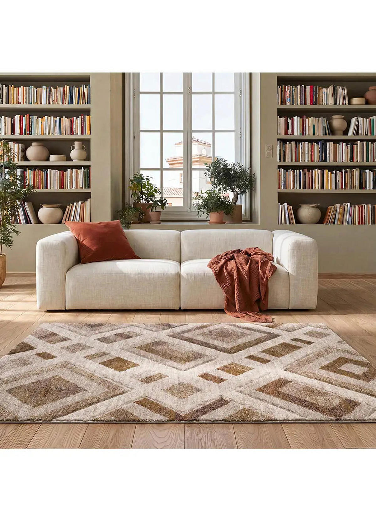 HOCHFLORTEPPICH Beige / Braun Teva 160/235 cm - Braun, Textil (160/235cm) - Atticgo