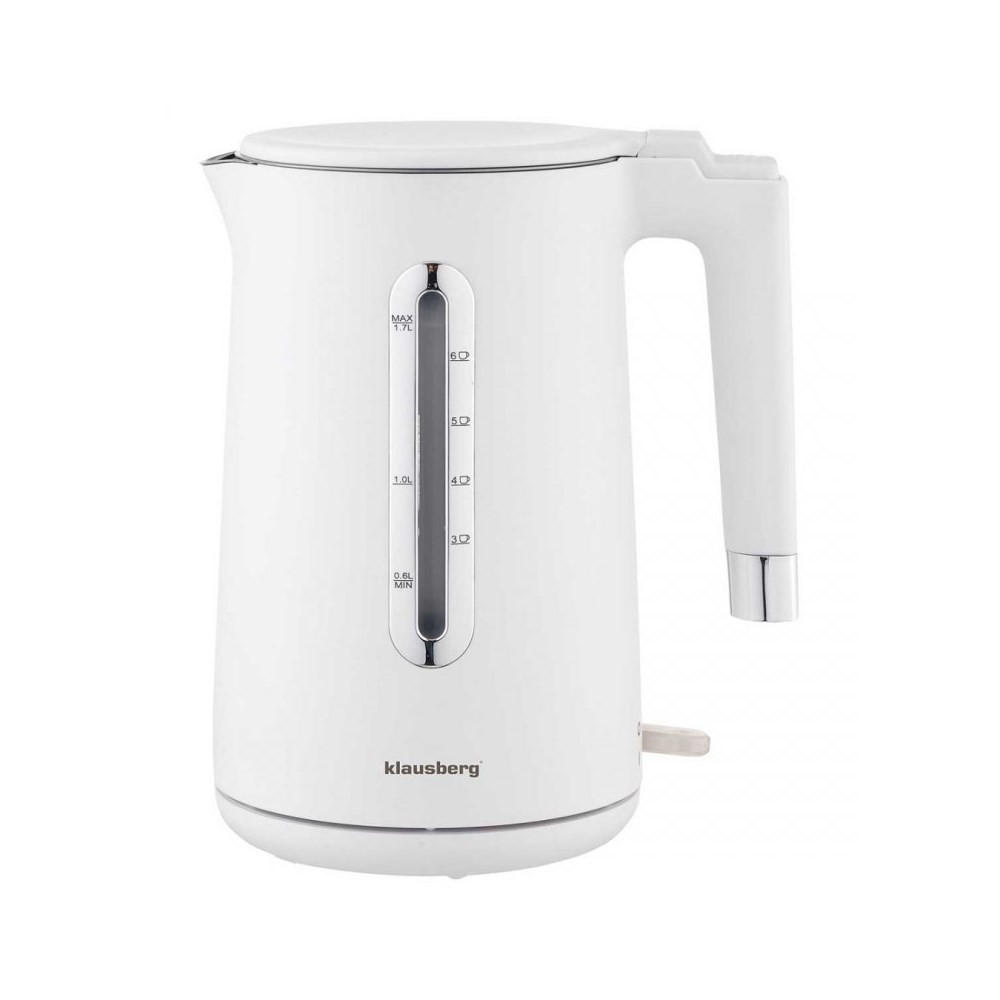 WASSERKOCHER ELEKTRISCH Weiß 16/16/25 cm 61568 - Weiß, Metall (16/25/16cm) - Klausberg 