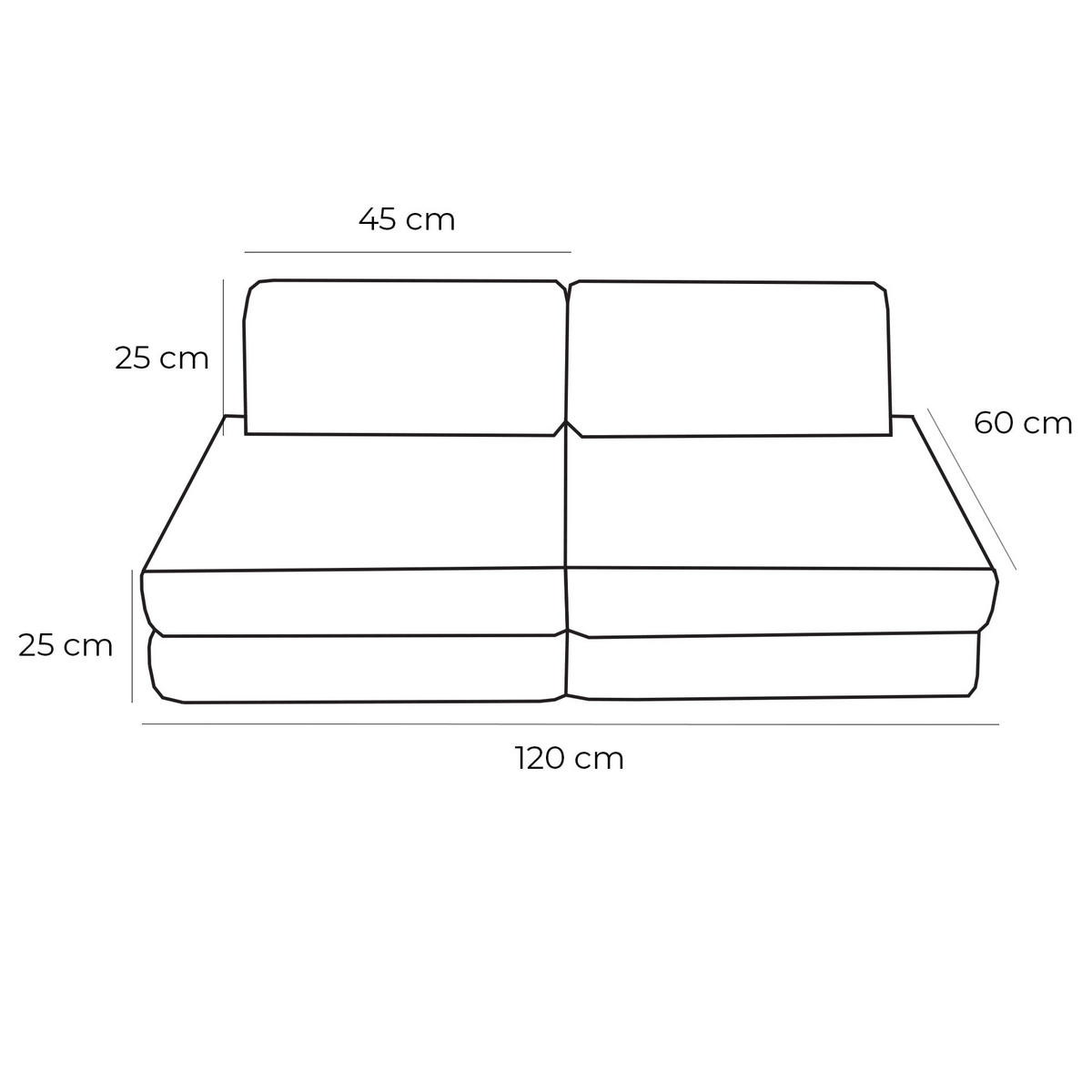 KINDERSOFA AESTHETIC 120 cm Cord Türkis 4 Stk - Blau, Textil (60/12.5/120cm) - MeowBaby