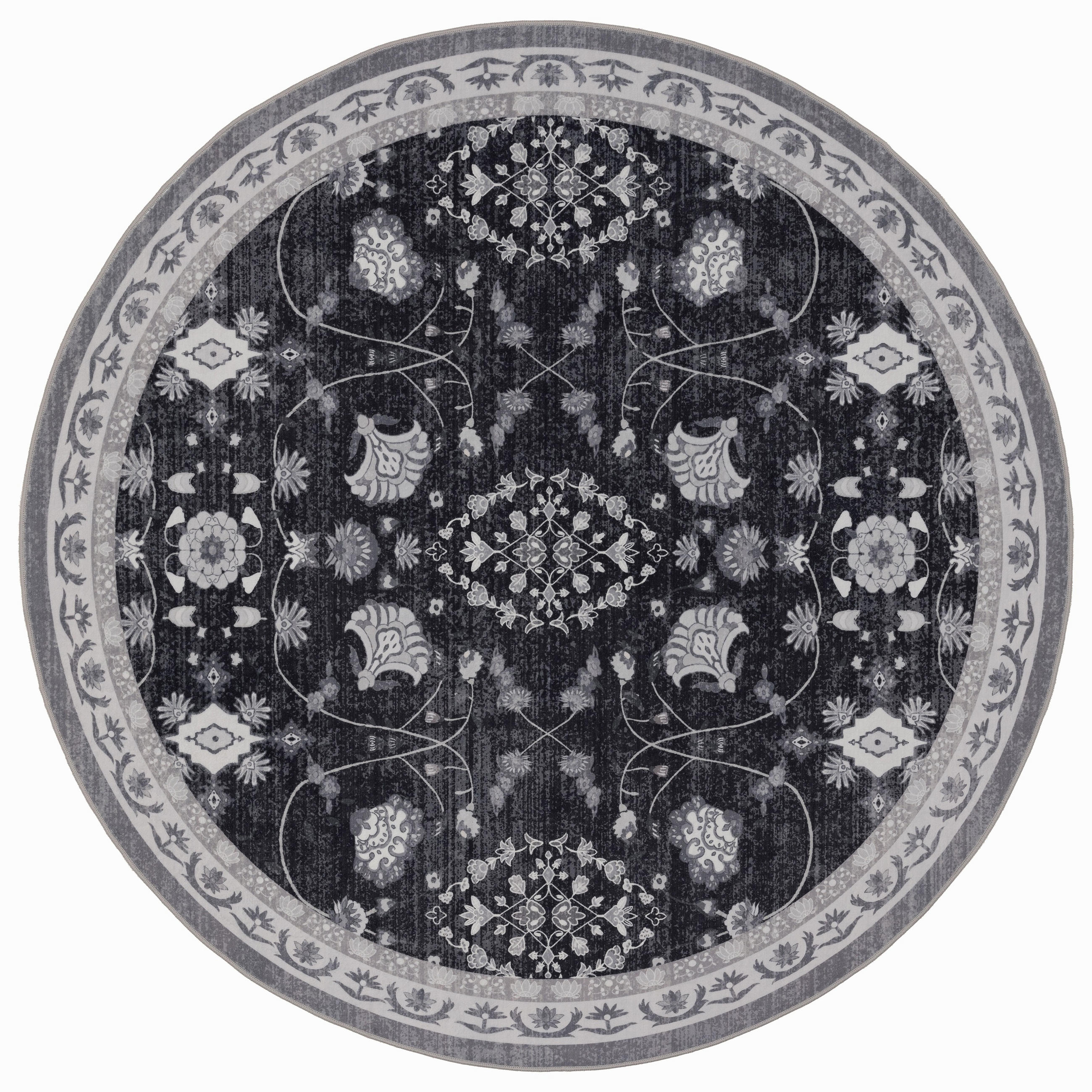 Kadima Design Teppich Schwarz 200x200 cm