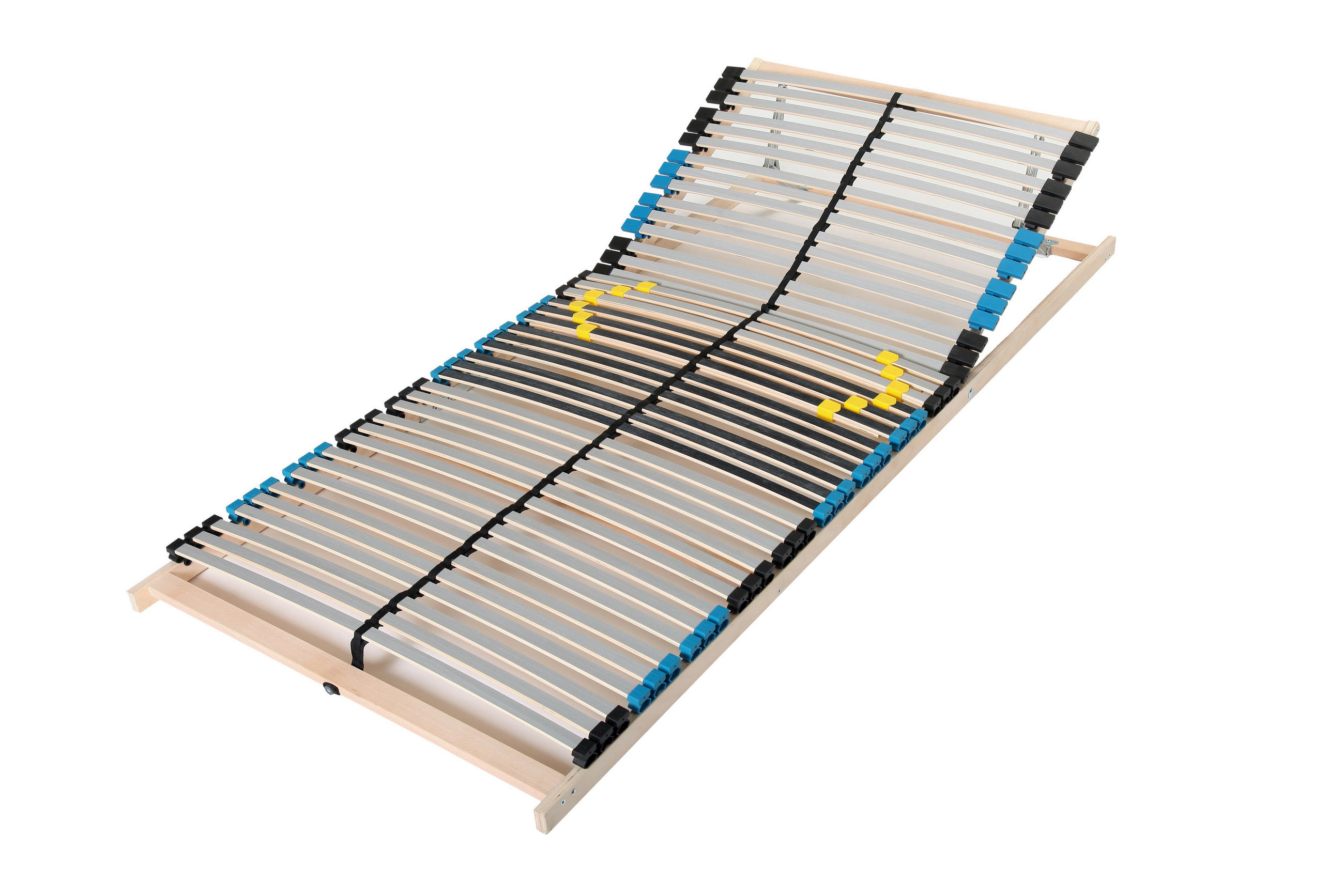LATTENROST 90x200 cm, verstellbar, 7 Zonen, 42 Latten, Buchenholz - Birkefarben/Buchefarben, Holz (90/200cm) - Sleepneo